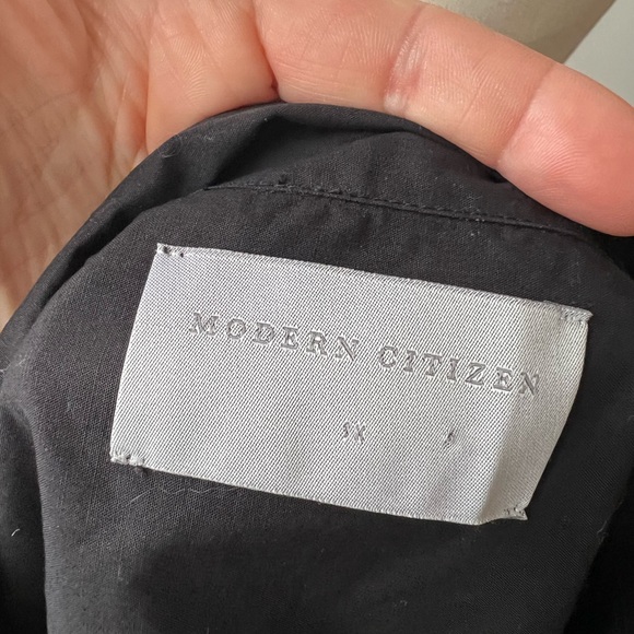 MODERN CITIZEN James Open Back Short Sleeve Black Button Down Shirt 1X - Picture 8 of 10